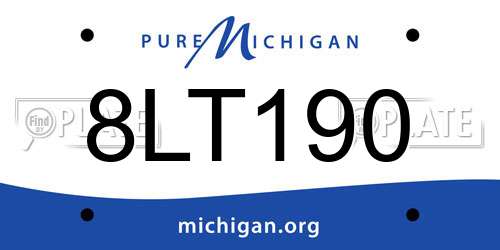 8LT190 Michigan License Plate