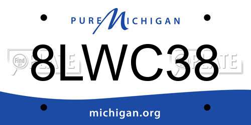8LWC38 Michigan License Plate