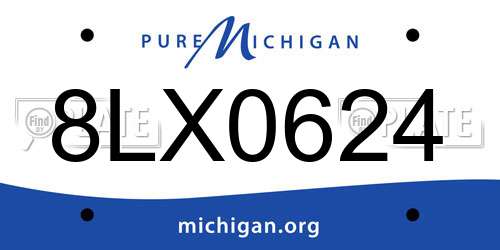 8LX0624 Michigan License Plate