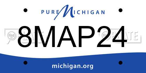 8MAP24 Michigan License Plate