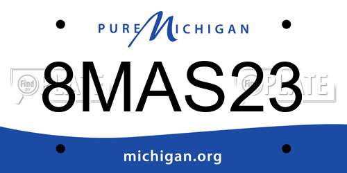 8MAS23 Michigan License Plate