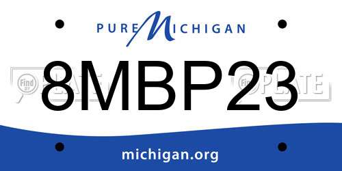 8MBP23 Michigan License Plate