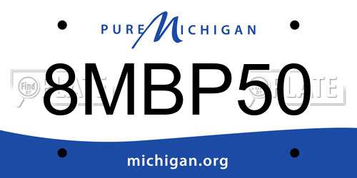8MBP50 Michigan License Plate