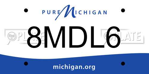 8MDL6 Michigan License Plate