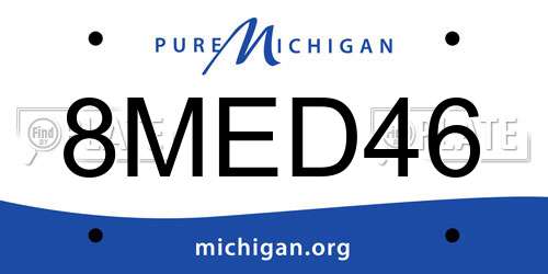 8MED46 Michigan License Plate