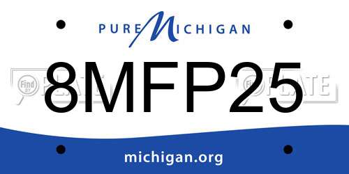 8MFP25 Michigan License Plate
