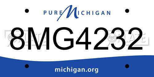 8MG4232 Michigan License Plate