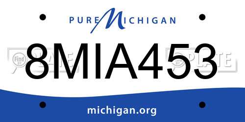 8MIA453 Michigan License Plate