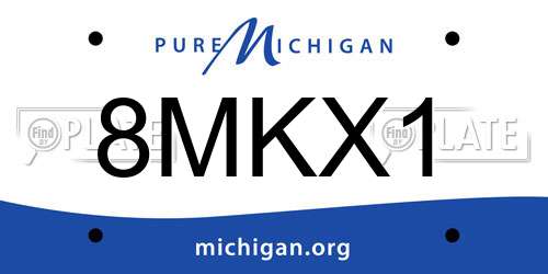 8MKX1 Michigan License Plate