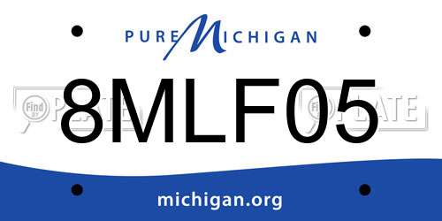 8MLF05 Michigan License Plate