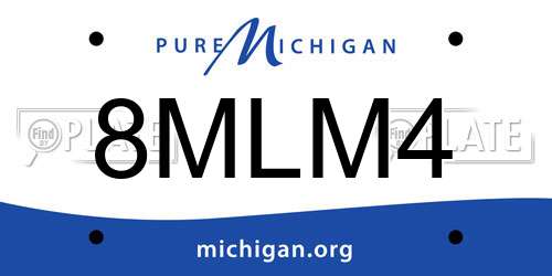8MLM4 Michigan License Plate
