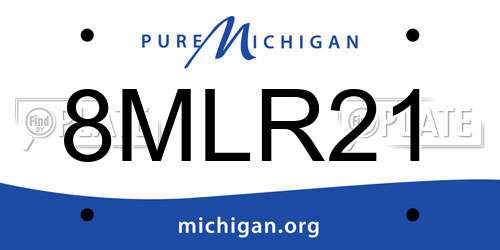 8MLR21 Michigan License Plate