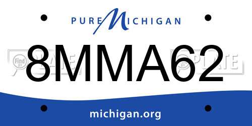 8MMA62 Michigan License Plate