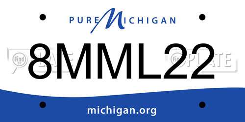 8MML22 Michigan License Plate