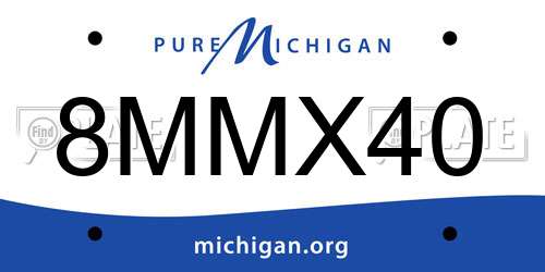 8MMX40 Michigan License Plate