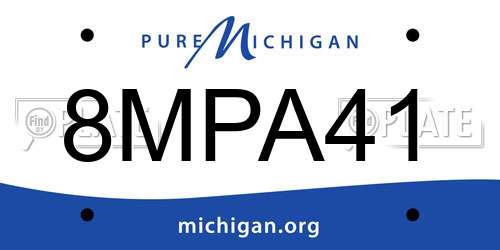 8MPA41 Michigan License Plate