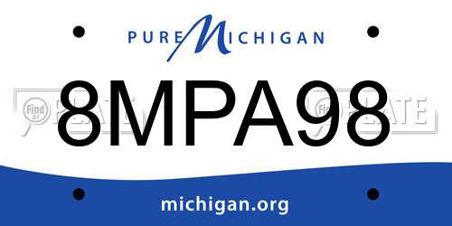 8MPA98 Michigan License Plate