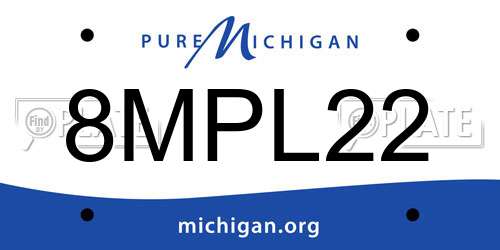 8MPL22 Michigan License Plate