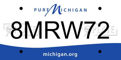 8MRW72 Michigan License Plate