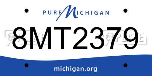 8MT2379 Michigan License Plate