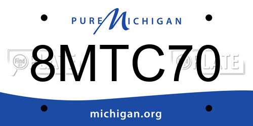 8MTC70 Michigan License Plate