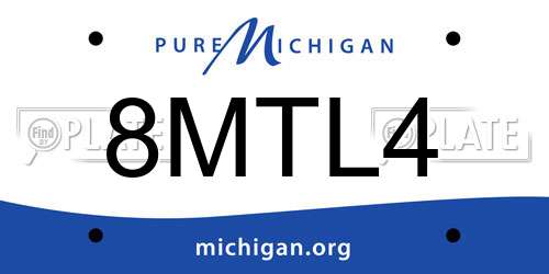 8MTL4 Michigan License Plate