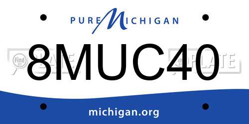8MUC40 Michigan License Plate