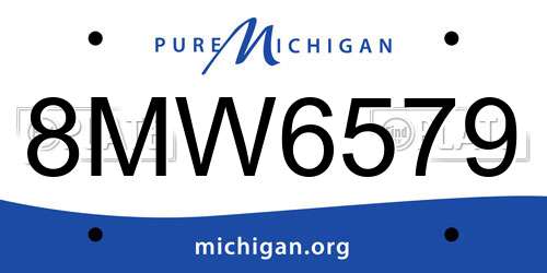 8MW6579 Michigan License Plate