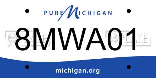 8MWA01 Michigan License Plate