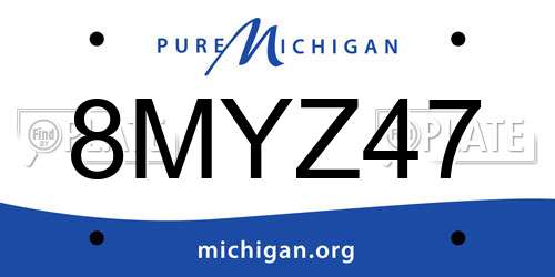 8MYZ47 Michigan License Plate