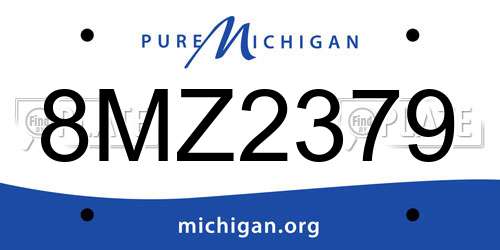8MZ2379 Michigan License Plate