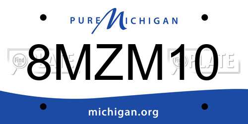 8MZM10 Michigan License Plate