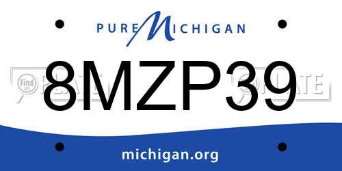 8MZP39 Michigan License Plate
