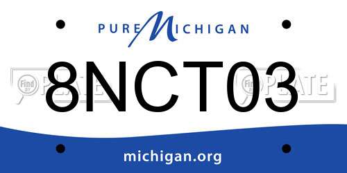 8NCT03 Michigan License Plate