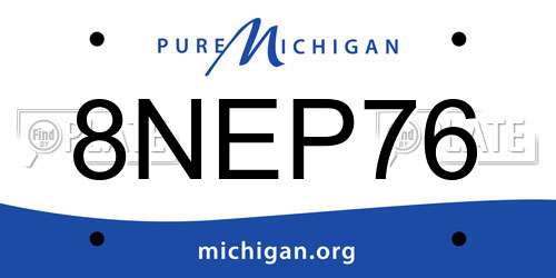 8NEP76 Michigan License Plate