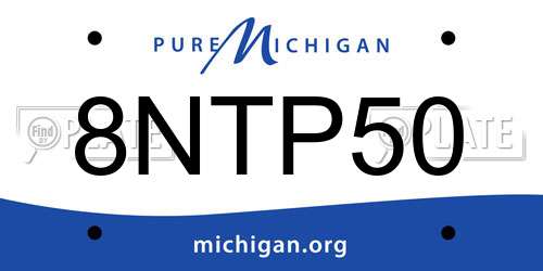 8NTP50 Michigan License Plate