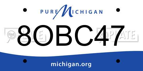 8OBC47 Michigan License Plate