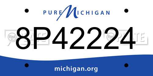 8P42224 Michigan License Plate