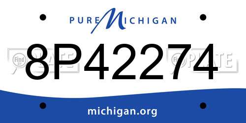 8P42274 Michigan License Plate