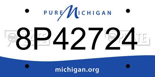 8P42724 Michigan License Plate