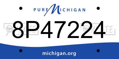 8P47224 Michigan License Plate