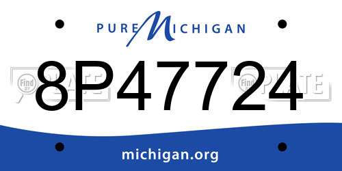 8P47724 Michigan License Plate