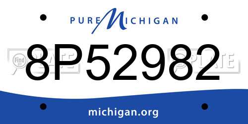 8P52982 Michigan License Plate
