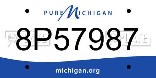 8P57987 Michigan License Plate