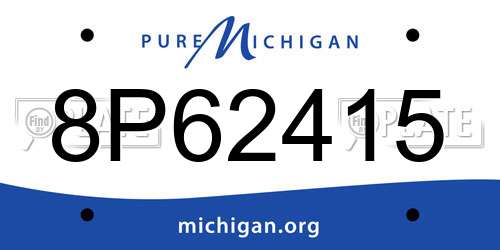 8P62415 Michigan License Plate