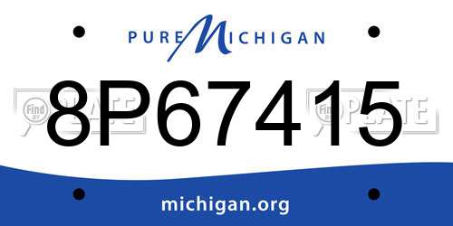 8P67415 Michigan License Plate