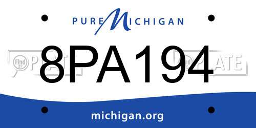 8PA194 Michigan License Plate