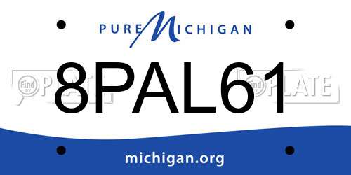8PAL61 Michigan License Plate
