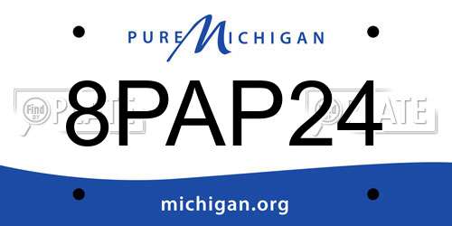 8PAP24 Michigan License Plate