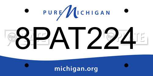 8PAT224 Michigan License Plate